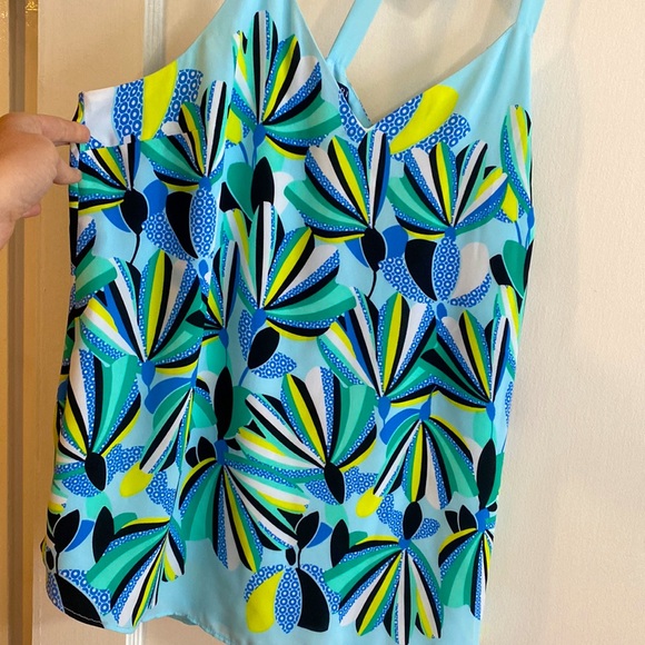 Kaari Blue Bow-Back Top- Size M - Picture 3 of 5